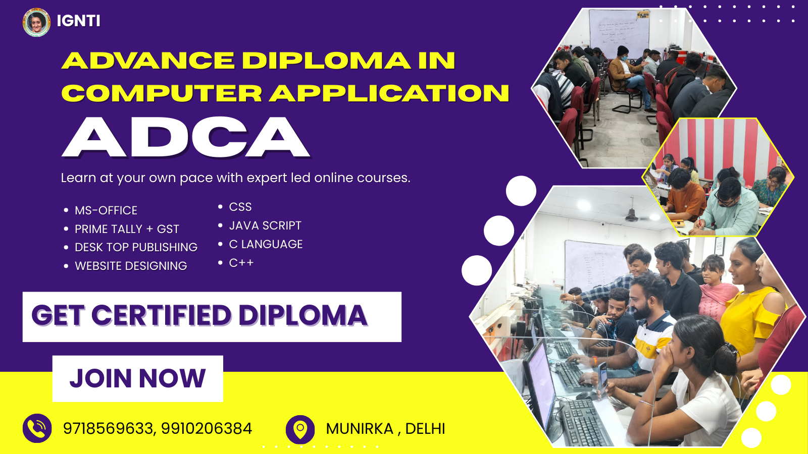 (ADCA) Advance Diploma in Computer Application 